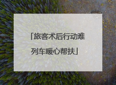 旅客术后行动难 列车暖心帮扶