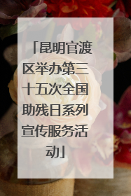 昆明官渡区举办第三十五次全国助残日系列宣传服务活动