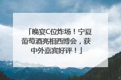 晚宴C位炸场！宁夏葡萄酒亮相西博会，获中外嘉宾好评！