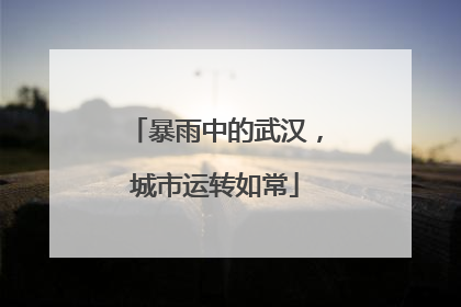 暴雨中的武汉，城市运转如常