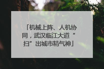 机械上阵、人机协同，武汉临江大道“扫”出城市精气神