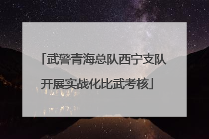 武警青海总队西宁支队开展实战化比武考核