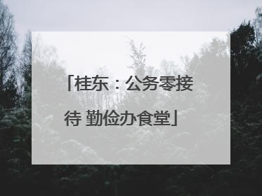 桂东：公务零接待 勤俭办食堂