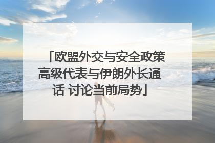欧盟外交与安全政策高级代表与伊朗外长通话 讨论当前局势