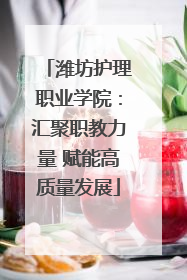 潍坊护理职业学院：汇聚职教力量 赋能高质量发展