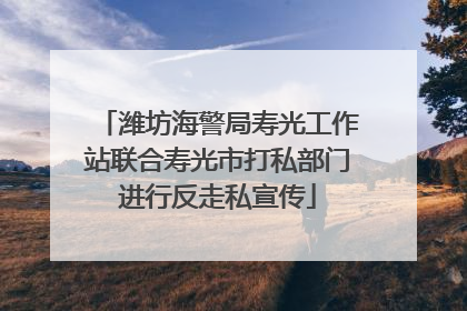 潍坊海警局寿光工作站联合寿光市打私部门进行反走私宣传