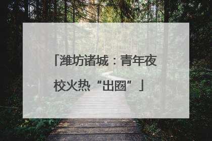 潍坊诸城：青年夜校火热“出圈”