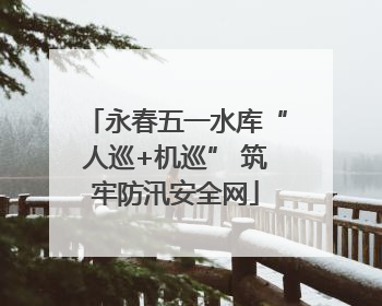 永春五一水库“人巡+机巡” 筑牢防汛安全网