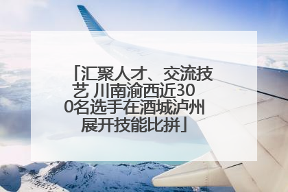 汇聚人才、交流技艺 川南渝西近300名选手在酒城泸州展开技能比拼