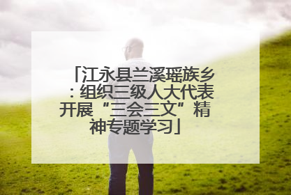 江永县兰溪瑶族乡：组织三级人大代表开展“三会三文”精神专题学习