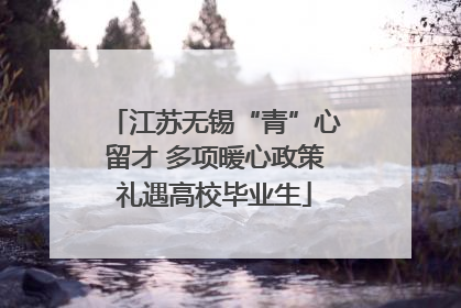 江苏无锡“青”心留才 多项暖心政策礼遇高校毕业生