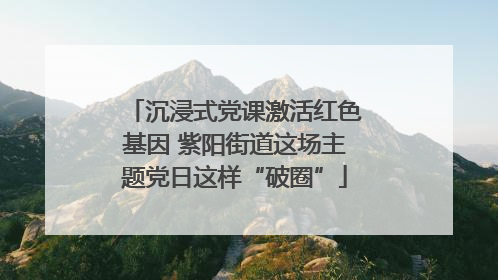 沉浸式党课激活红色基因 紫阳街道这场主题党日这样“破圈”