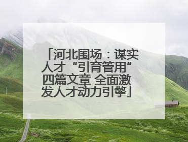 河北围场：谋实人才“引育管用”四篇文章 全面激发人才动力引擎