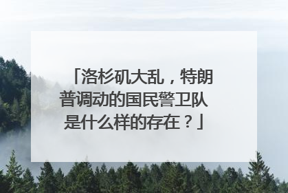 洛杉矶大乱，特朗普调动的国民警卫队是什么样的存在？