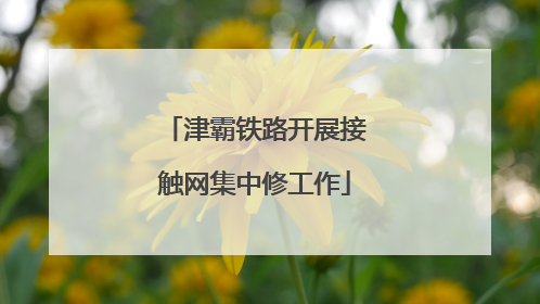 津霸铁路开展接触网集中修工作