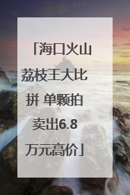海口火山荔枝王大比拼 单颗拍卖出6.8万元高价