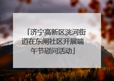 济宁高新区洸河街道在东闸社区开展端午节慰问活动
