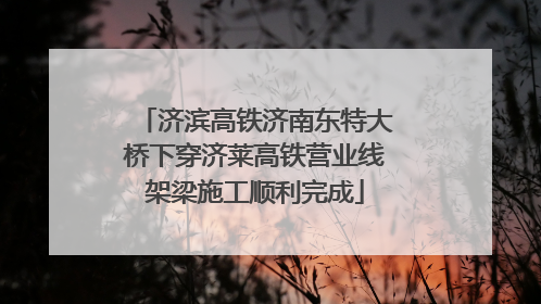 济滨高铁济南东特大桥下穿济莱高铁营业线架梁施工顺利完成