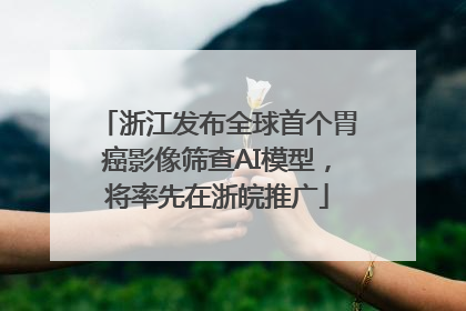 浙江发布全球首个胃癌影像筛查AI模型，将率先在浙皖推广