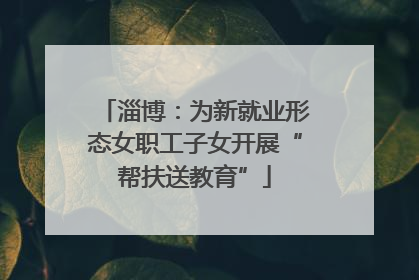 淄博：为新就业形态女职工子女开展“帮扶送教育”