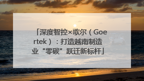 深度智控×歌尔（Goertek）：打造越南制造业“零碳”跃迁新标杆