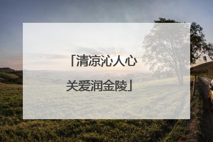 清凉沁人心 关爱润金陵