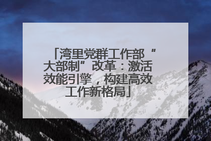 湾里党群工作部“大部制”改革：激活效能引擎，构建高效工作新格局