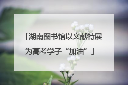 湖南图书馆以文献特展为高考学子“加油”
