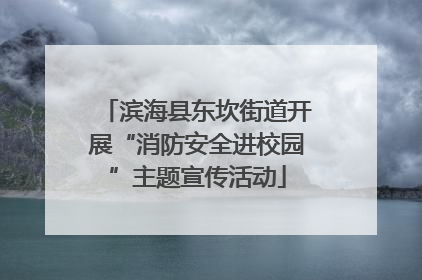 滨海县东坎街道开展“消防安全进校园”主题宣传活动