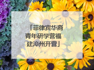 菲律宾华裔青年研学营福建漳州开营