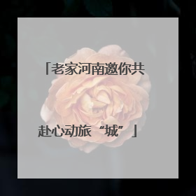 老家河南邀你共赴心动旅“城”