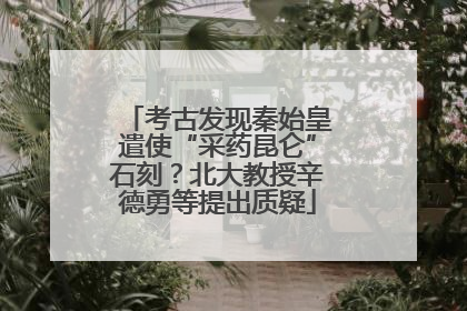 考古发现秦始皇遣使“采药昆仑”石刻？北大教授辛德勇等提出质疑