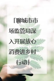 聊城市市场监管局深入开展放心消费进乡村行动