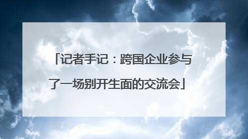 记者手记：跨国企业参与了一场别开生面的交流会