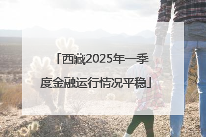 西藏2025年一季度金融运行情况平稳