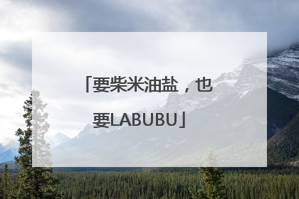 要柴米油盐，也要LABUBU