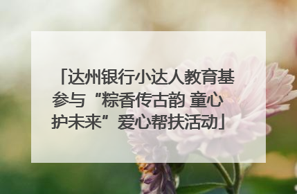 达州银行小达人教育基参与“粽香传古韵 童心护未来”爱心帮扶活动