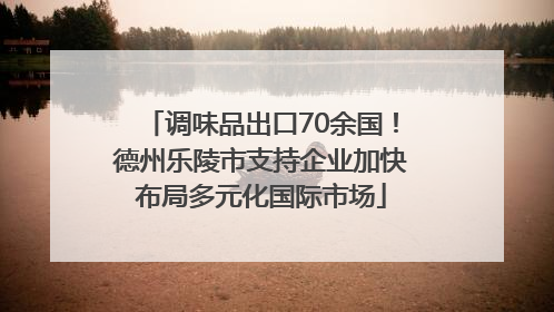 调味品出口70余国！德州乐陵市支持企业加快布局多元化国际市场
