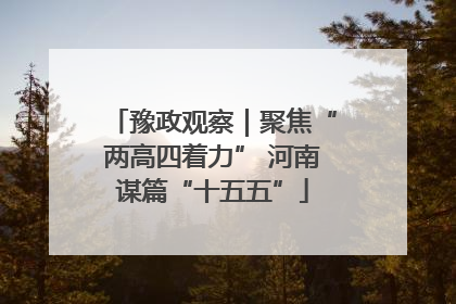 豫政观察｜聚焦“两高四着力” 河南谋篇“十五五”