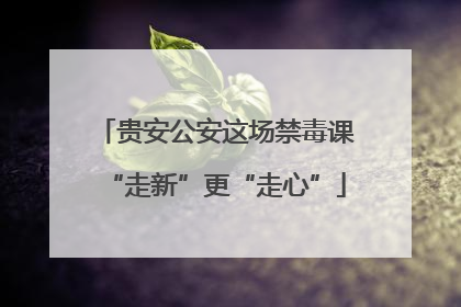 贵安公安这场禁毒课“走新”更“走心”