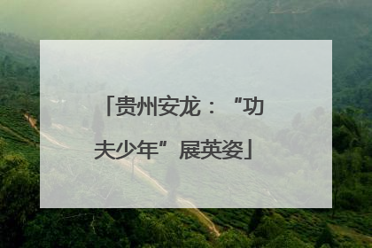 贵州安龙：“功夫少年”展英姿