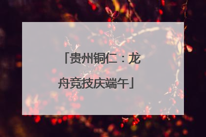 贵州铜仁：龙舟竞技庆端午