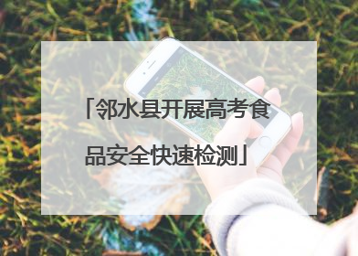 邻水县开展高考食品安全快速检测