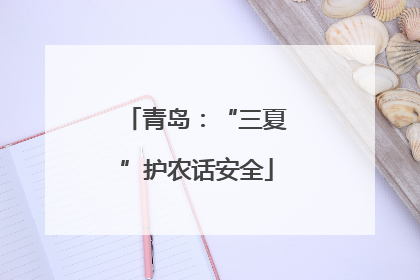 青岛：“三夏”护农话安全