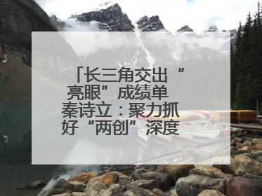长三角交出“亮眼”成绩单 秦诗立：聚力抓好“两创”深度融合这个棋眼