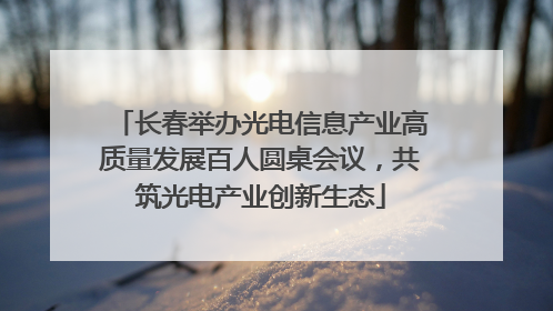 长春举办光电信息产业高质量发展百人圆桌会议，共筑光电产业创新生态