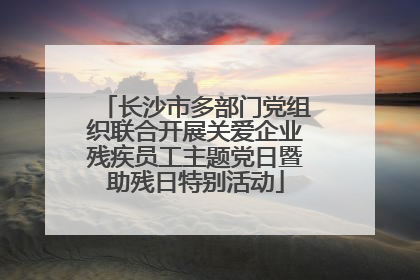 长沙市多部门党组织联合开展关爱企业残疾员工主题党日暨助残日特别活动