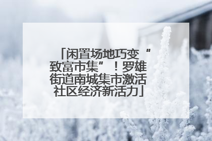 闲置场地巧变“致富市集”！罗雄街道南城集市激活社区经济新活力