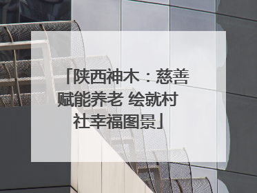 陕西神木：慈善赋能养老 绘就村社幸福图景