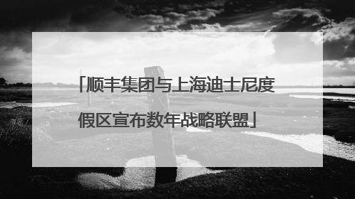 顺丰集团与上海迪士尼度假区宣布数年战略联盟